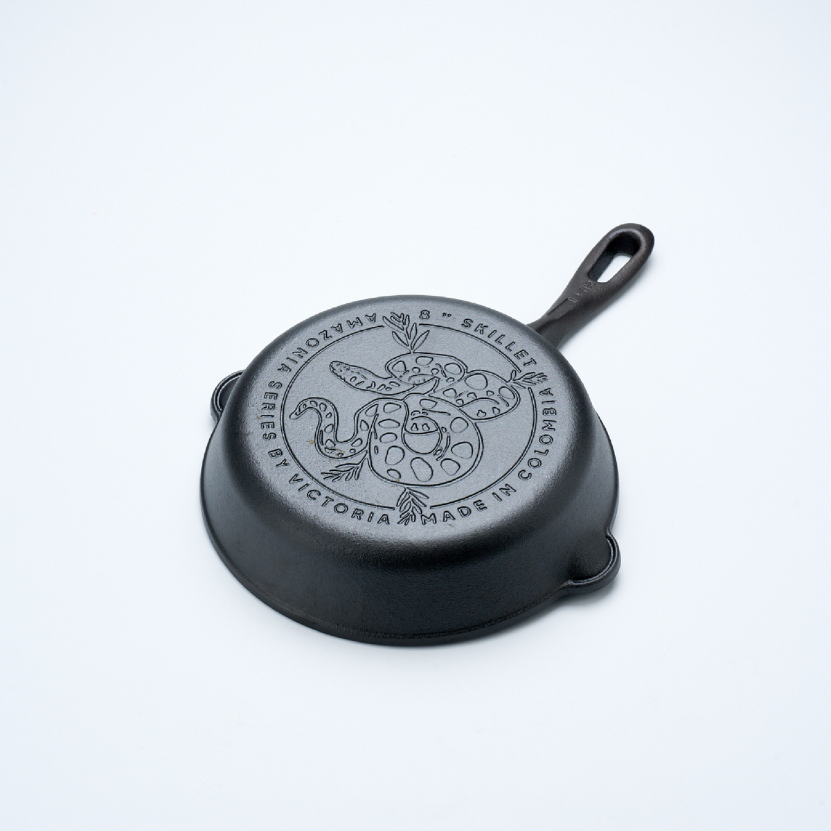 8-Inch Cast Iron Skillet Anaconda Snake