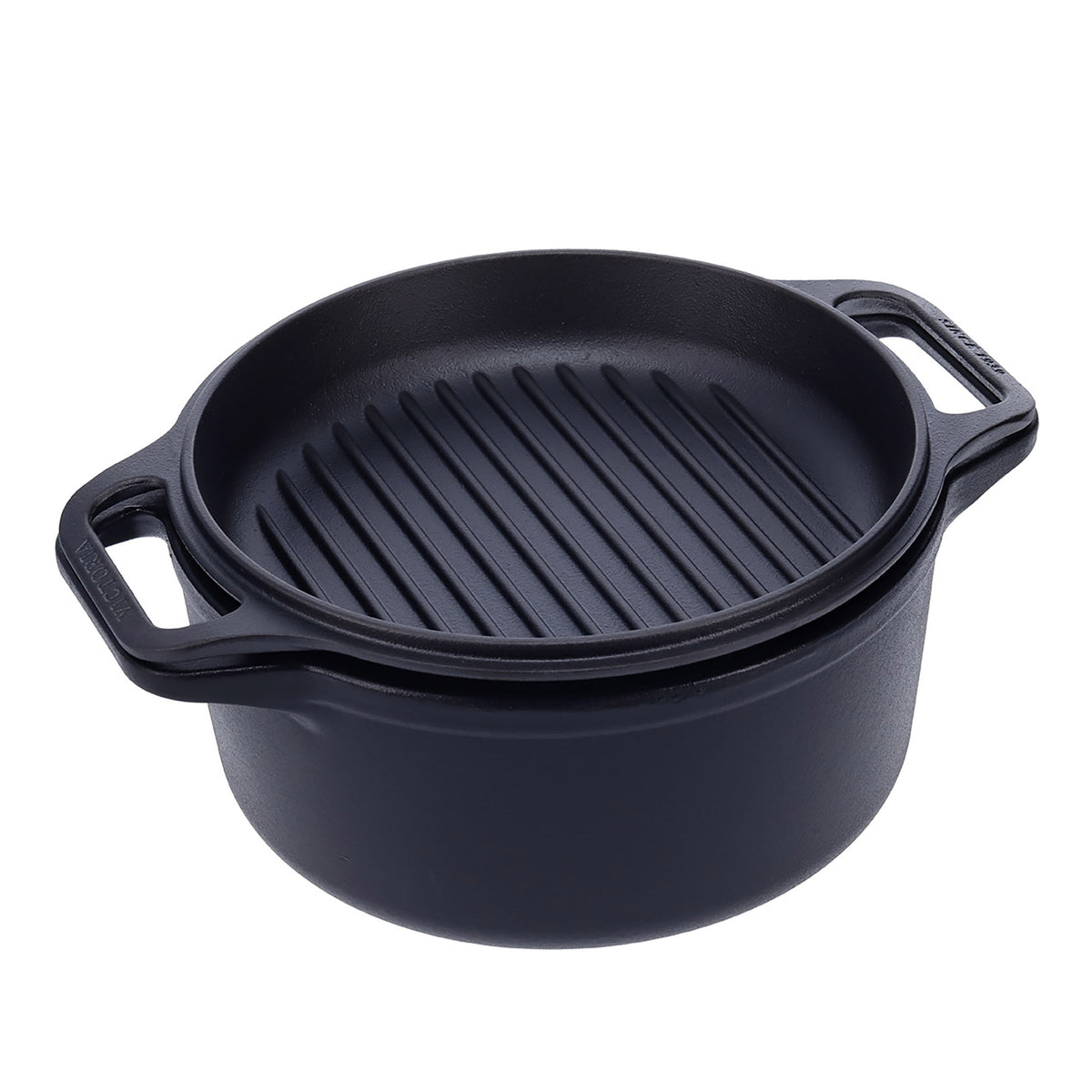 6 Qt Cast Iron Combo Cooker2 Piece Dutch Oven & Skillet Set