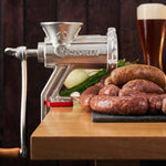 Cast Iron Tinned Meat Grinder #10 with Table Clamp