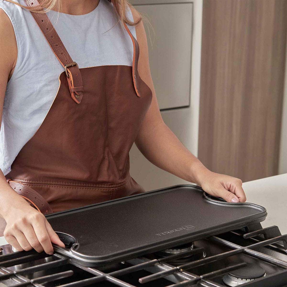 Rectangular Cast Iron Reversible Griddle – 18.5” x 10”