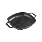 10-Inch Square Cast Iron Grill Pan with Double Loop Handles