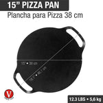 15-Inch Cast Iron Pizza Pan & Comal – Dual Handles