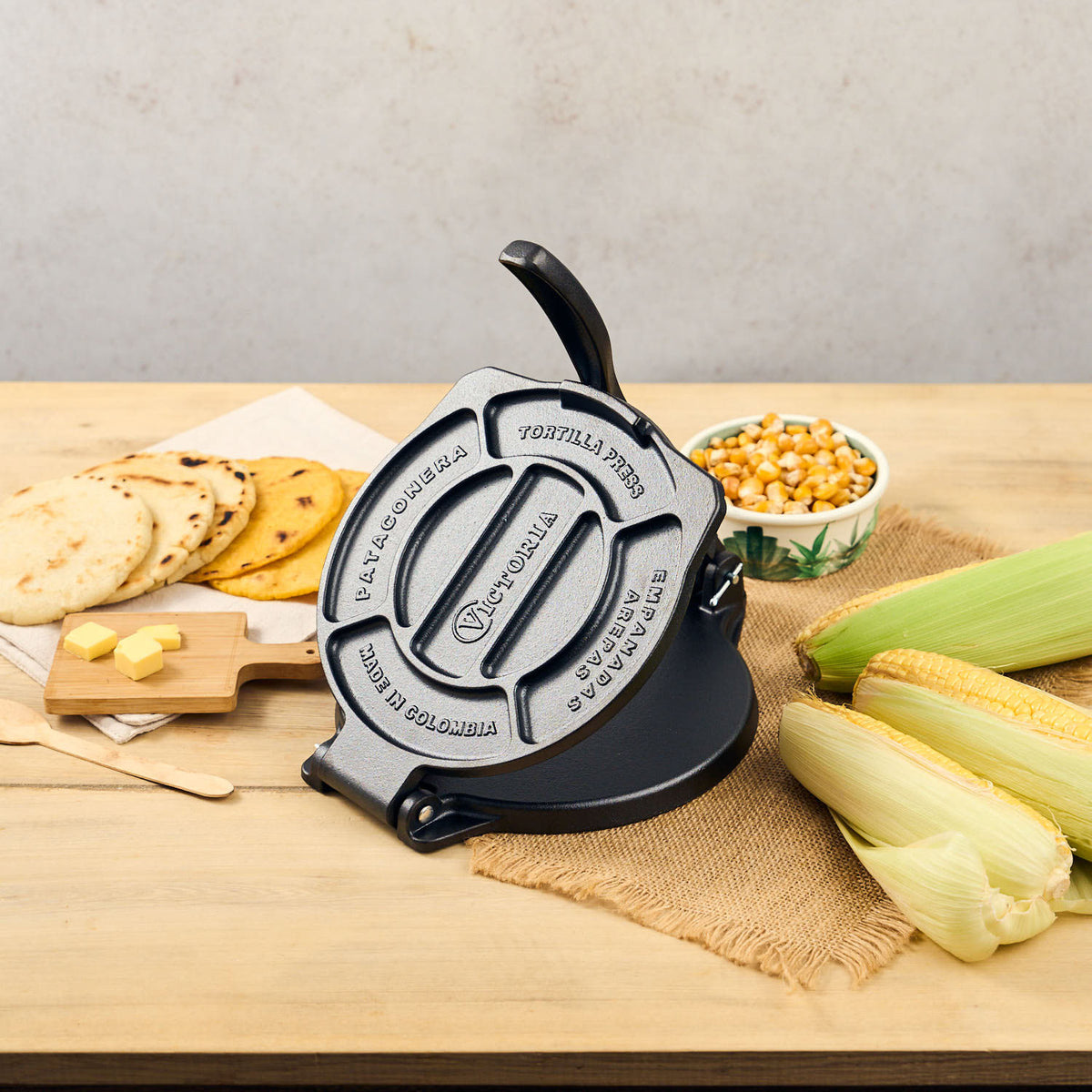 8-Inch Tortilla Press and Pataconera Cast Iron