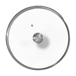 12-Inch Cast Iron Skillet Set with Tempered Glass Lid, Large Handle Cover, and Pan Scraper