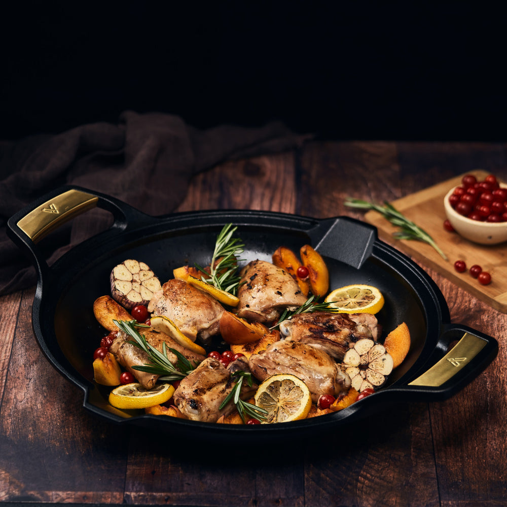 Oven-Baked Skillet Peach and Tomato Chicken