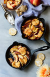Ginger Peach Cardamom Shortbread Cobbler by @maisonrees
