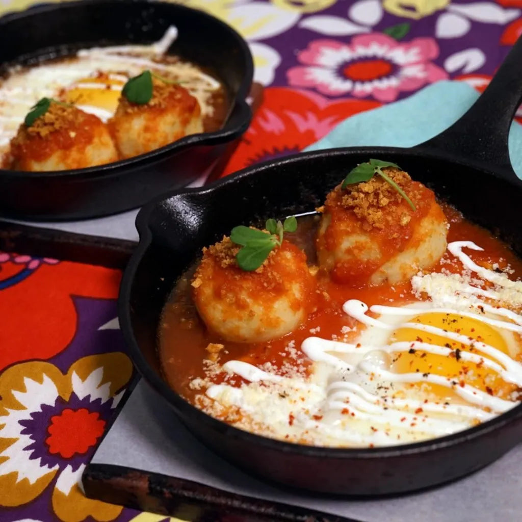 Turkey Bollos Pelones Shakshuka Style by @iambananista