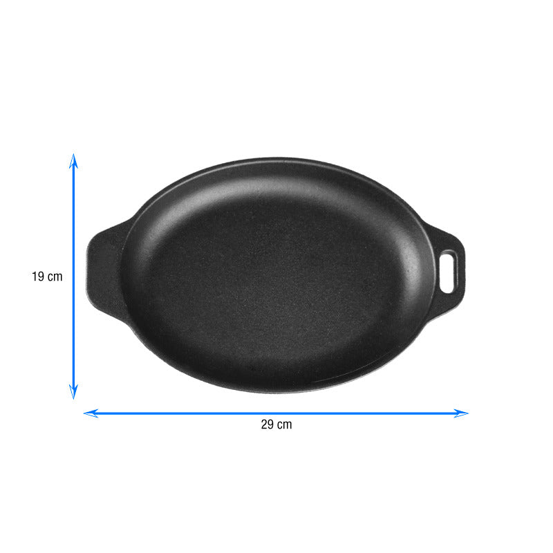 11.5-Inch Oval Sizzle Pan and Serving Plate Cast Iron