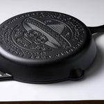 12-Inch Day of Dead Calaca Cast Iron Skillet