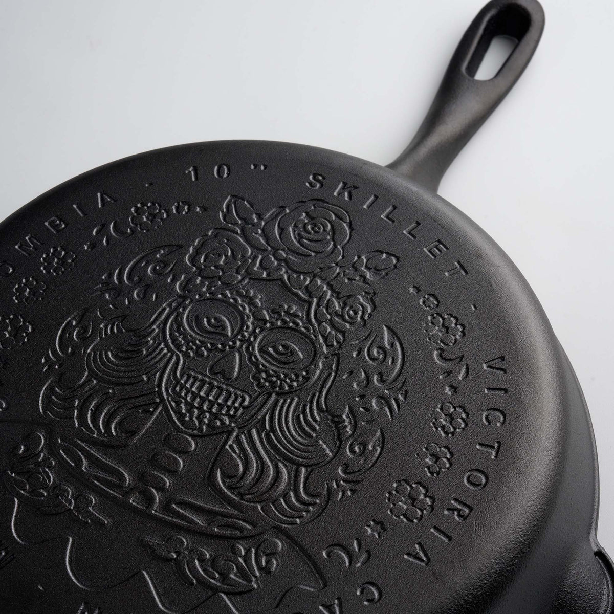 10-Inch Day of Dead Catrina Cast Iron Skillet