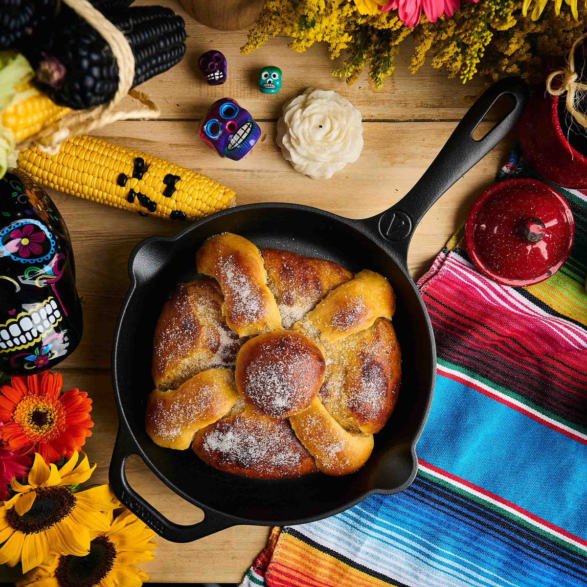 10-Inch Day of Dead Catrina Cast Iron Skillet