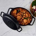 6-Quart Cast Iron Oval Dutch Oven Combo – Bread Baker & Skillet Set