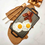 Rectangular Cast Iron Reversible Griddle – 13” x 8.5”, Dual Handle