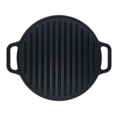 12.5-Inch Round Cast Iron Reversible Grill & Griddle