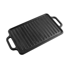 Rectangular Cast Iron Reversible Griddle – 13” x 8.5”, Dual Handle