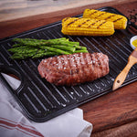Rectangular Cast Iron Reversible Griddle – 20"x14" Extra Large
