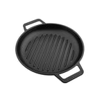 10-Inch Cast Iron Round Grill Pan with Double Loop Handles