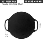 15-Inch Cast Iron Pizza Pan & Comal – Dual Handles