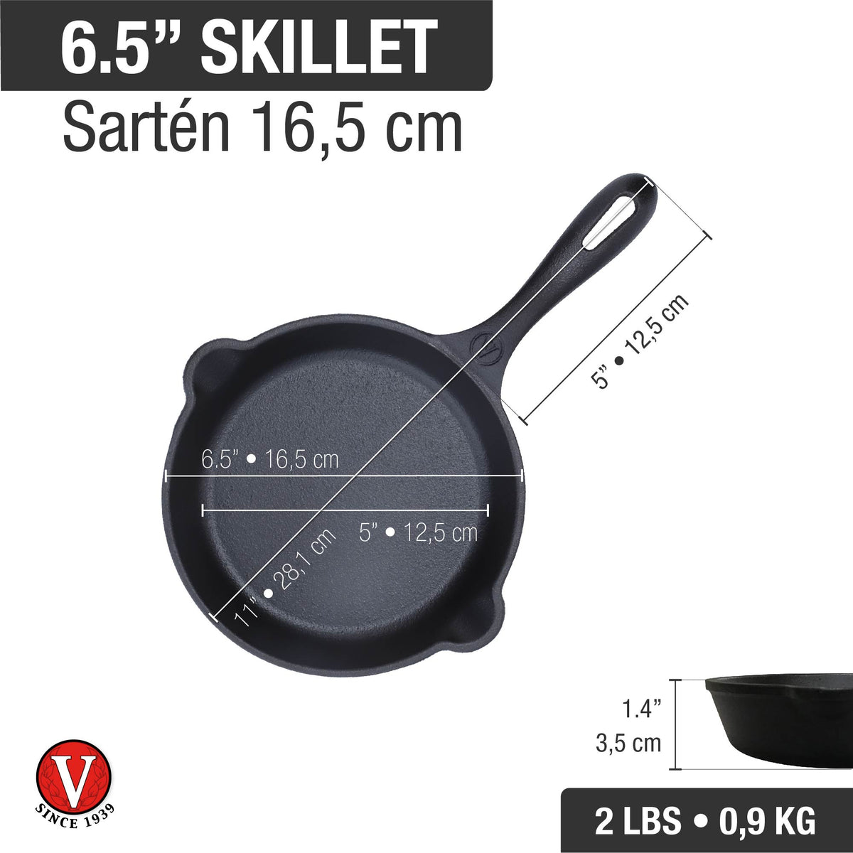6.5-InchCast Iron Skillet