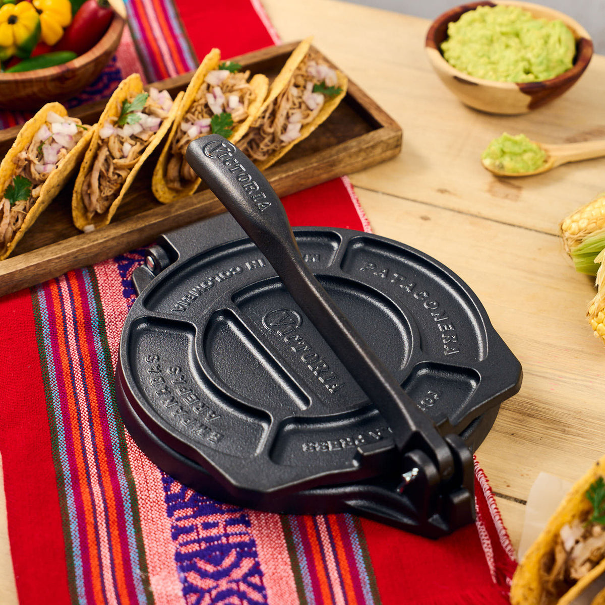 8-Inch Tortilla Press and Pataconera Cast Iron